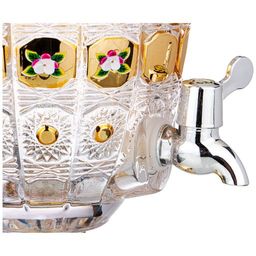 ДИСПЕНСЕР ДЛЯ НАПИТКОВ ЛИМОНАДНИЦА LEFARD GOLD GLASS 4,8 Л. 19*19 СМ. ВЫСОТА=52 СМ.