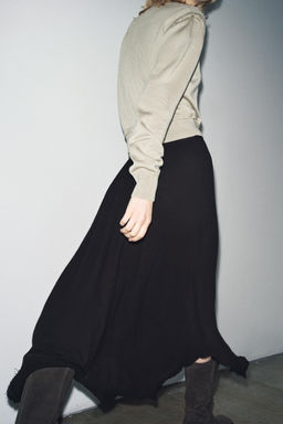 ZW COLLECTION ASYMMETRIC MIDI SKIRT - Zara фото 2