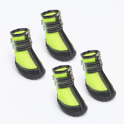 Ботинки высокие для больших собак, набор 4 шт, размер S (подошва 8х 5,7см), чёрно-салатовые 977641 - Simaland фото 9
