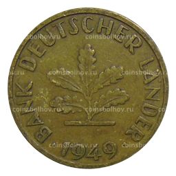 Монета 10 пфеннигов 1949 года F Германия