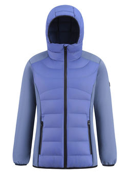Куртка женская гибридная стёганая с капюшоном с графеновой подкладкой синего цвета 9626_1S