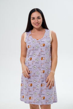 Ночная сорочка женская из кулирки Мария фламинго макси - Амадэль фото 7