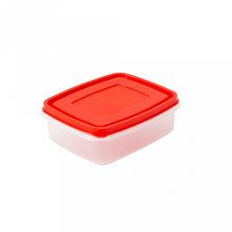 Контейнер пластмассовый Стандарт 1,1л, 17,5х15х6см, полипропилен, прямоугольный, красный (Россия)