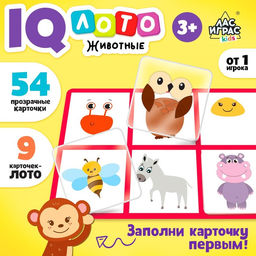 Настольная игра для детей на логику «Мемо-лото. Животные», от 1 игрока, 3+