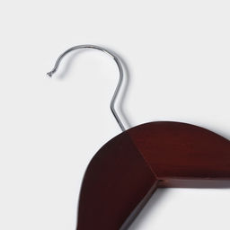 Плечики - вешалки для брюк и юбок Доляна, 44.5×24 см, 3 шт., с зажимами, деревянная сорт В, коричневые  фото 4