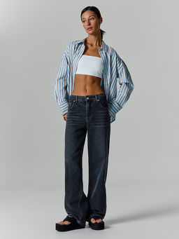 Джинсы Wide leg fit женские серые - Mark formelle фото 3
