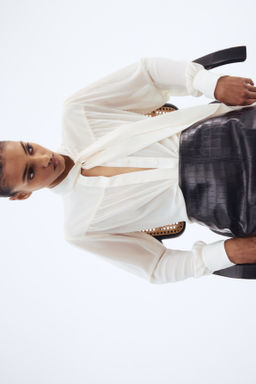 Blusa de gasa con lazada - H&m фото 6