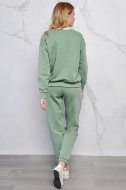 Арт. 2514 Костюм с брюками женский 44-52 (5 шт) Цвет:верх-олива, шокер, низ-олива - Калинка фото 4