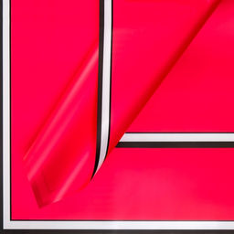 Цена за 20 шт. Пленка матовая Двойной кант, красный, 0,57 х 0,57 м