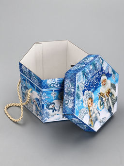 Цена за 2 шт. Подарочная новогодняя коробка Краски зимы, для сладких подарков, 18?18?14 см - Simaland фото 4