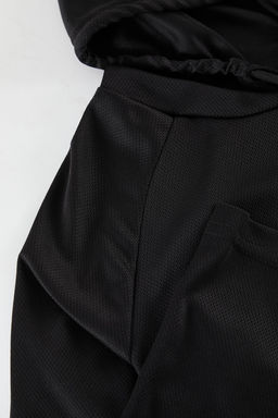 TRENDYOL MAN Siyah Regular/Normal Kesim Teknik Kumas Kapusonlu Spor Sweatshirt TMNAW25SW00185 - Trendyolmilla фото 2