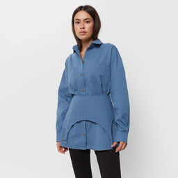 Юбка баска женская джинсовая MIST: Denim, размер 42, синяя