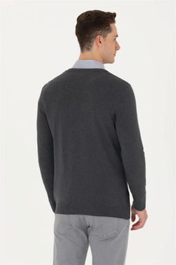 U. S. Polo Assn Мужской базовый свитер антрацитового меланжа - U.s. polo assn фото 12