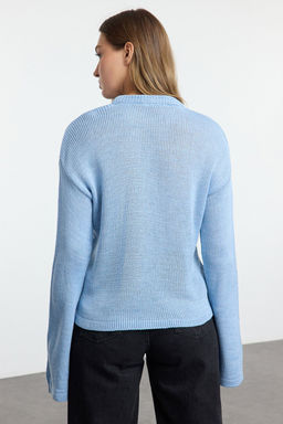 Kahverengi Genis Kal?p Yumusak Dokulu Triko Kazak TWOAW25KZ00295 - Trendyolmilla фото 21