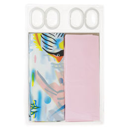 Штора для ванной полиэтилен 180х180см "Дуэт" "Рыбки" розовый, 12 колец, набор 2 штуки, в блистере (Китай)