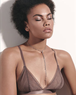 CONTE Zebra LBE 1352 Бюстье с треугольными чашками из анималистичного кружева dark cappuccino