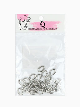 Цена за 2 шт. Кольцо соединительное, 11?7 мм, набор 30 шт. цвет серебро