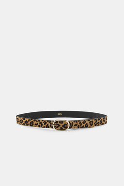 ANIMAL PRINT LEATHER BELT