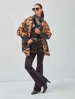 В составе шерсть и кашемир! теплый двусторонний палантин - Tantino фото 8