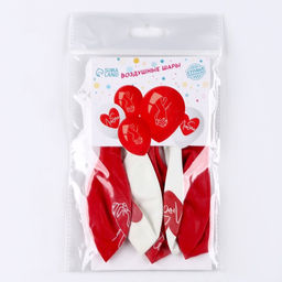 Цена за 2 шт. Воздушные шары латексные 12" «Люблю», 5 шт.