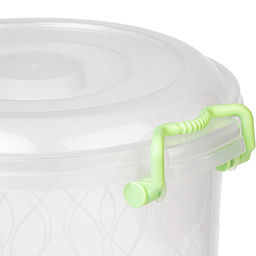 Контейнер для продуктов пластмассовый 3л, д28см, h11см, ручки-клипса (Россия) - Домашняя мода фото 8