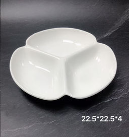 Блюдо менажница 3 секции 22,5 см / WS-456 /уп 21/