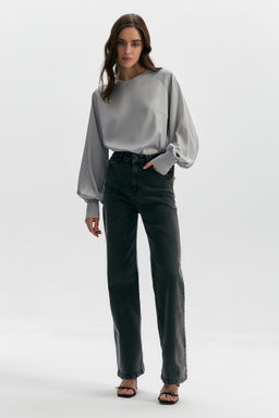 Блуза из сатина с объемными рукавами - Mollis фото 2