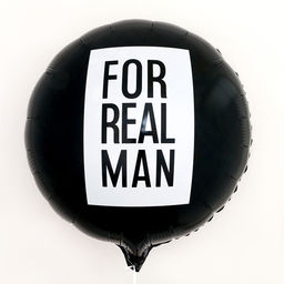 Цена за 3 шт. Воздушный шар фольгированный 18" «For real man», круг, с подложкой