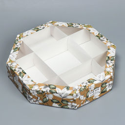 Цена за 5 шт. Коробка кондитерская, упаковка, For you with love, 27×27×5 см