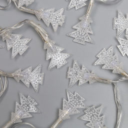 Гирлянда Нить 5 м с насадками Ёлка в крапинку, IP20, прозрачная нить, 20 LED, свечение мульти (RG/RB), мигание, 220 В - Luazon lighting фото 3