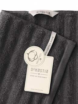 Полотенце для тела 70x130 темно-серый махровая ткань - Denastia фото 5