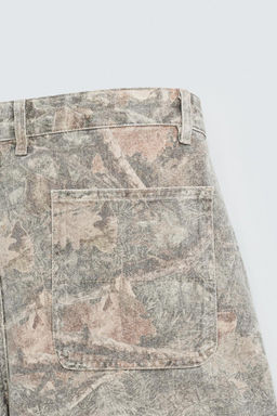 ABSTRACT PRINT RELAXED FIT BERMUDA SHORTS - Zara фото 13