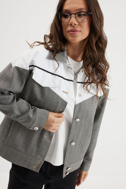 Костюм Magia mody 2691 белый+серый+серо-черный