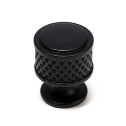 Ручка-кнопка мебельная CAPPIO PK104, d=25 мм, пластик, черный, 8 шт. TMP .