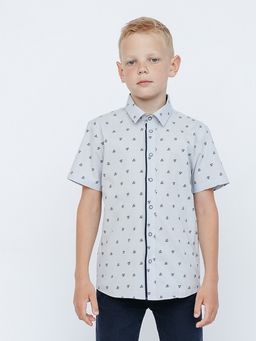 CRB wear/CWJB 63166-23 Рубашка для мальчика,серый/Ex.Cherubino