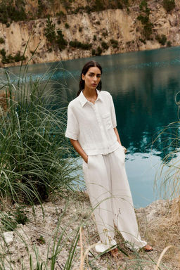 HEMSTITCH SHORT SHIRT - Zara фото 2