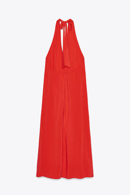 HALTER MIDI DRESS WITH TIE - Zara фото 12