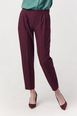 Брюки с завышенной посадкой и боковой застежкой