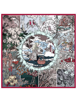 Платок жен. шелк 90х90 E03-8492-07