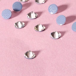 Цена за 5 шт. Стразы термоклеевые «Конус», стеклянные, SS16, d=4 мм, 100 шт., белые