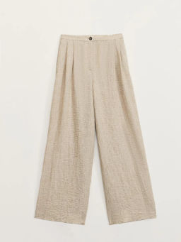 Брюки палаццо из жатой ткани / Zarina  фото 2