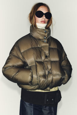 SHORT WATER-REPELLENT WINDPROOF PUFFER JACKET - Zara фото 5