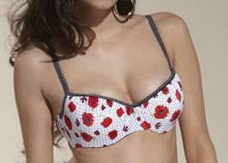 ESLI Бюстгальтер купальный женский ELLIE маки-белый