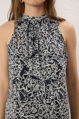 TRENDYOLMILLA Siyah Soyut Desenli Maxi Dokuma Elbise TWOSS25EL00408  фото 11