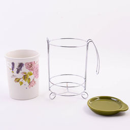 60264 Подставка д/стол/прибор 3пр Розовый сад доломит LR(х24) - Mayer&boch фото 2