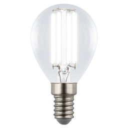 LED-G45-4W/4000K/E14/CL GLY01TR Лампа светодиодная. Форма "шар", прозрачная. Серия Яркая A++. Белый свет (4000K). Картон. ТМ Uniel