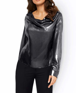 Блузка, черно-серебристая - Patrizia dini фото 5