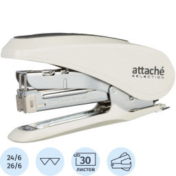 Степлер Attache Selection MSW2430(№24/6-26/6)до 30л,энергосбер,металл,белый  фото 2