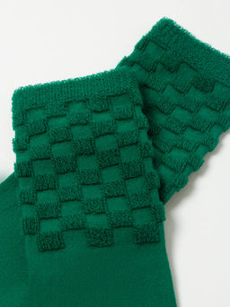 Цена за 2 пары. Носки Теплые CONTE COMFORT Махровые носки из хлопка с объемными рисунками зеленый - Conte elegant фото 8