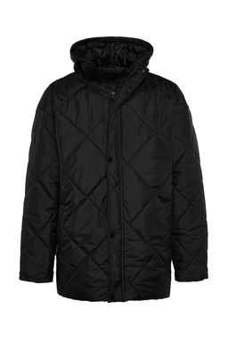 TRENDYOL MAN Siyah Oversize Fit Kapusonlu Su ve Ruzgara Dayan?kl? Hafif Kapitone Mont TMNAW24MO00006 - Trendyolmilla фото 6